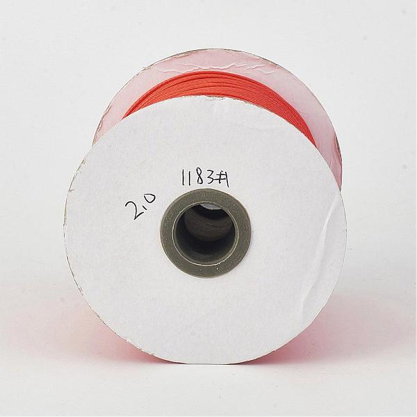 

PandaHall Eco-Friendly Korean Waxed Polyester Cord, Orange Red, 2mm, about 90yards/roll(80m/roll) Waxed Polyester Cord Round Red