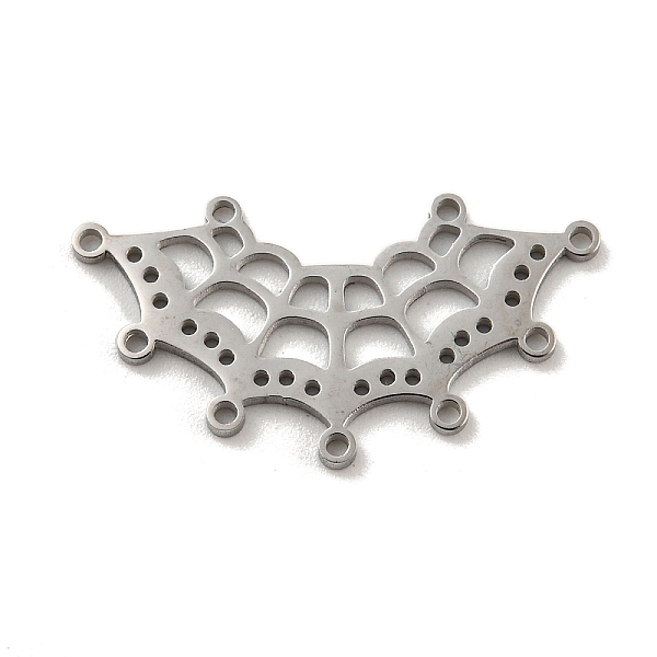 

PandaHall 304 Stainless Steel Multi-Strand Links, Laser Cut, Spider Web, Stainless Steel Color, 13x25x1mm, Hole: 1mm 304 Stainless Steel...