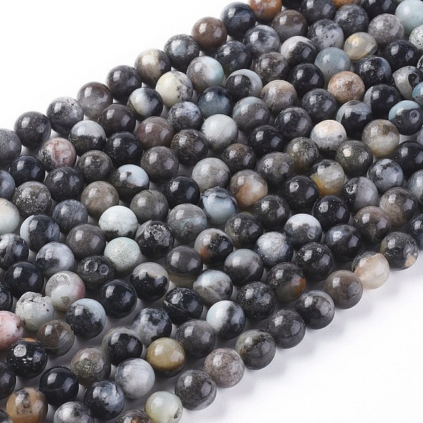 

PandaHall Natural Flower Amazonite Beads Strands, Round, 8mm, Hole: 1mm, about 46pcs/strand, 15.35 inch(39cm) Flower Amazonite Round