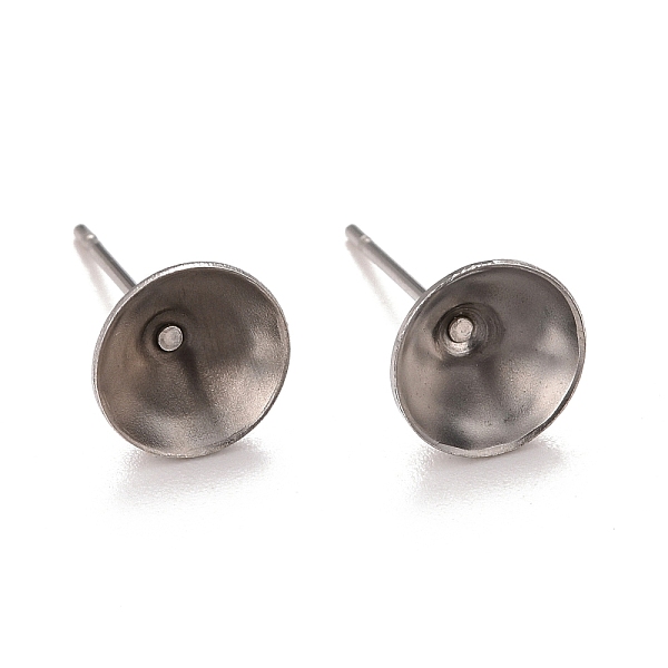 

PandaHall 304 Stainless Steel Post Stud Earring Settings, for Pointed Back Chaton Rhinestone, Stainless Steel Color, 8mm, Pin: 0.7mm 304...