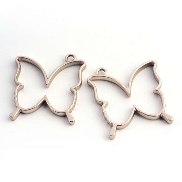 

PandaHall Matte Style Rack Plating Alloy Butterfly Open Back Bezel Pendants, For DIY UV Resin, Epoxy Resin, Pressed Flower Jewelry, Cadmium...