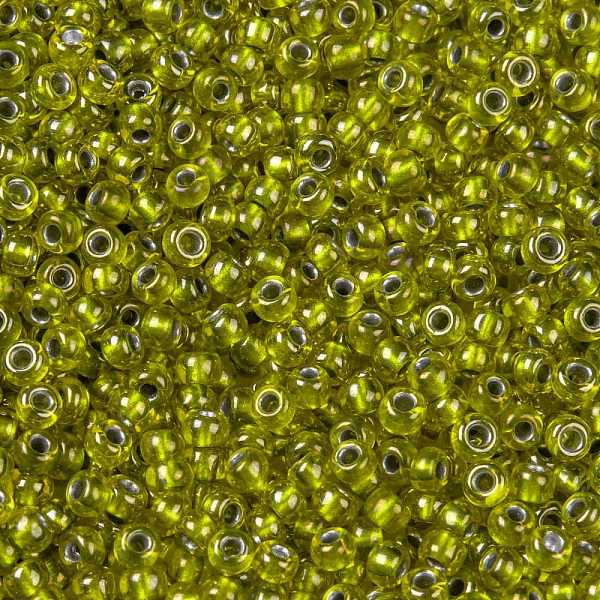 

PandaHall TOHO Round Seed Beads, Japanese Seed Beads, (1013) Silver Lined Peridot Luster, 11/0, 2.2mm, Hole: 0.8mm, about 1110pcs/bottle..., Green
