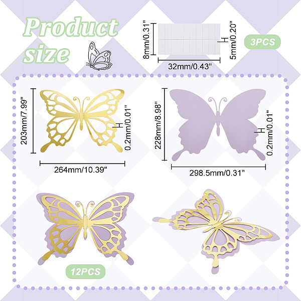 3d Hohler Doppelschichtiger Papierschmetterling