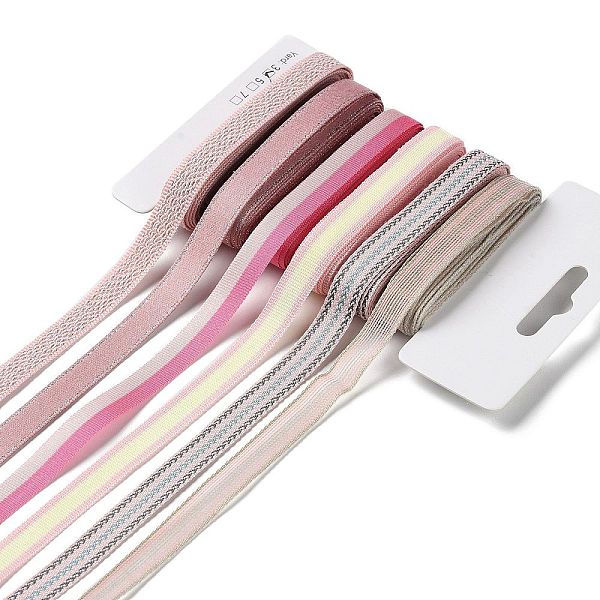 

PandaHall 18 Yards 6 Styles Polyester Ribbon, for DIY Handmade Craft, Hair Bowknots and Gift Decoration, Pink Color Palette, Pink, 3/8~1/2...