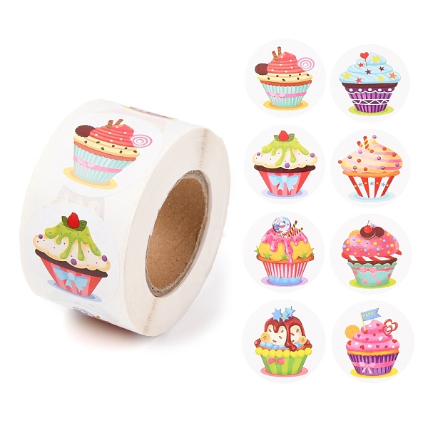 

PandaHall 8 Styles Birthday Theme Paper Stickers, Self Adhesive Roll Sticker Labels, for Envelopes, Bubble Mailers and Bags, Flat Round...