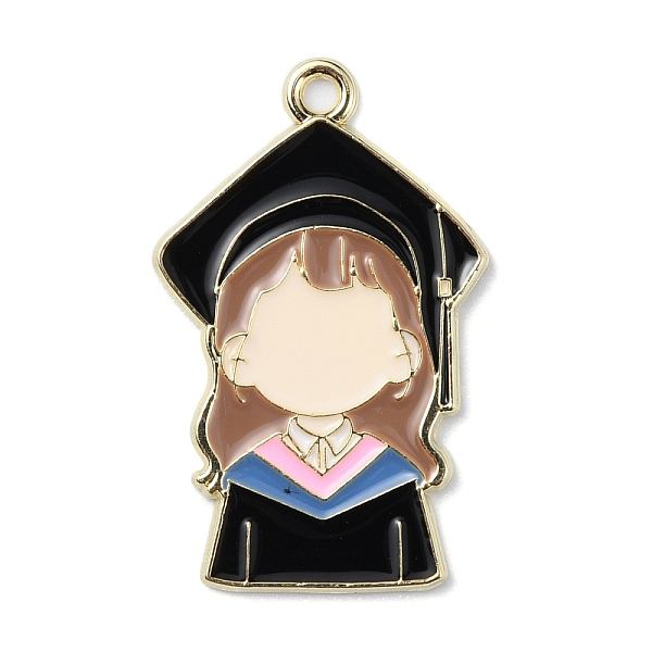 Graduation Theme Alloy Enamel Pendants