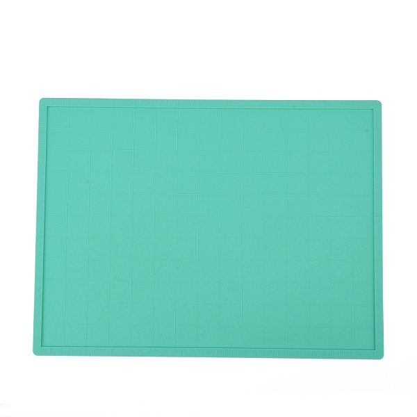 

PandaHall Silicone Hot Pads Heat Resistant, with Scale, for Hot Dishes Heat Insulation Pad Kitchen Tool, Rectangle, Turquoise, 40x30x0.3cm..., Green