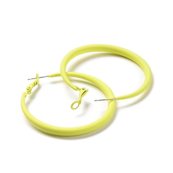 

PandaHall Alloy Big Hoop Earrings for Women, Spray Earrings with 925 Sterling Silver Pin, Yellow, 6 Gauge, 50x4mm, Pin: 0.6mm Alloy Ring...