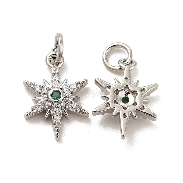 

PandaHall Rack Plating Brass Micro Pave Cubic Zirconia Pendants, Long-Lasting Plated, Cadmium Free & Lead Free, with Jump Ring, Star Charm..., Clear