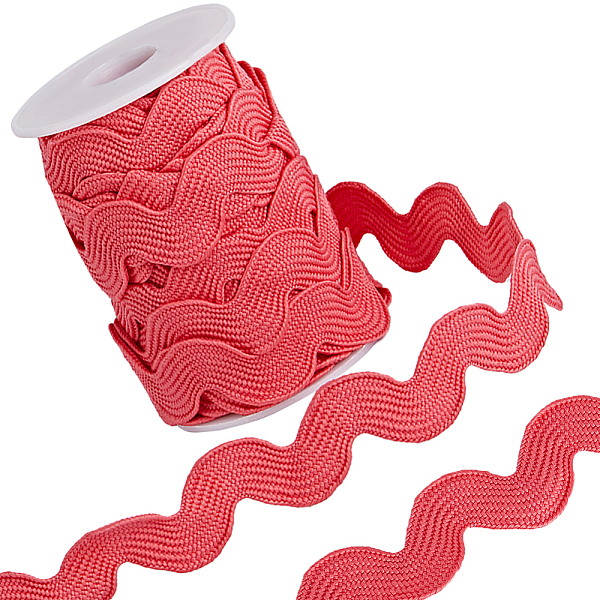 

PandaHall Gorgecraft Polyester Wavy Fringe Trim, Wave Bending Lace Ribbon, for Clothes Sewing and Art Craft Decoration, Red, 5/8 inch(15mm)...