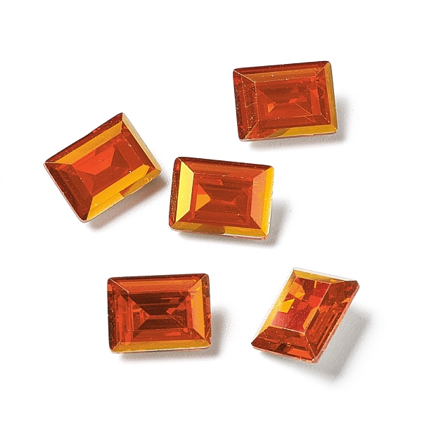 

PandaHall Light AB Style Glass Rhinestone Cabochons, Pointed Back & Back Plated, Faceted, Rectangle, Mixed Color, 8x6x3.5mm Glass Rhinestone..., Multicolor