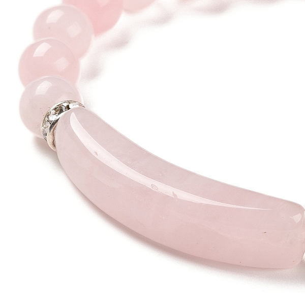 Natürliche Rose Quarz Perlen Charme Armbänder