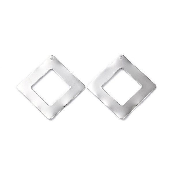 

PandaHall Brass Pendants, Rhombus, Real Platinum Plated, 34x34x0.7mm, Hole: 1.4mm Brass Rhombus