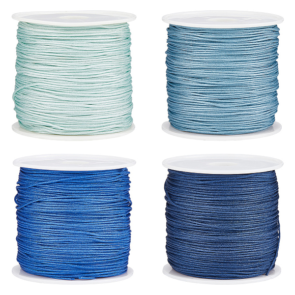 

PandaHall SUNNYCLUE 4 Rolls 4 Colors Nylon Chinese Knot Cord, Nylon String Jewelry Bead Cord for Custom Woven Jewelry Making, Mixed Color..., Multicolor
