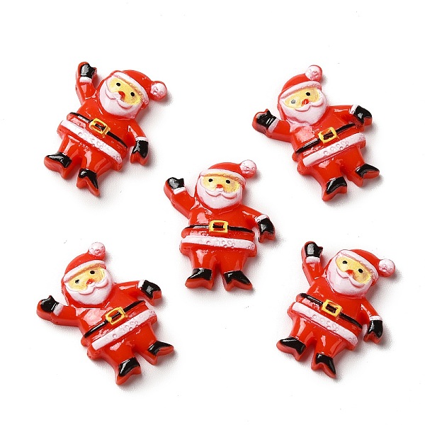 

PandaHall Christmas Opaque Resin Cabochons, Santa Claus, Red, 23x19x5.5mm Resin Santa Claus Red