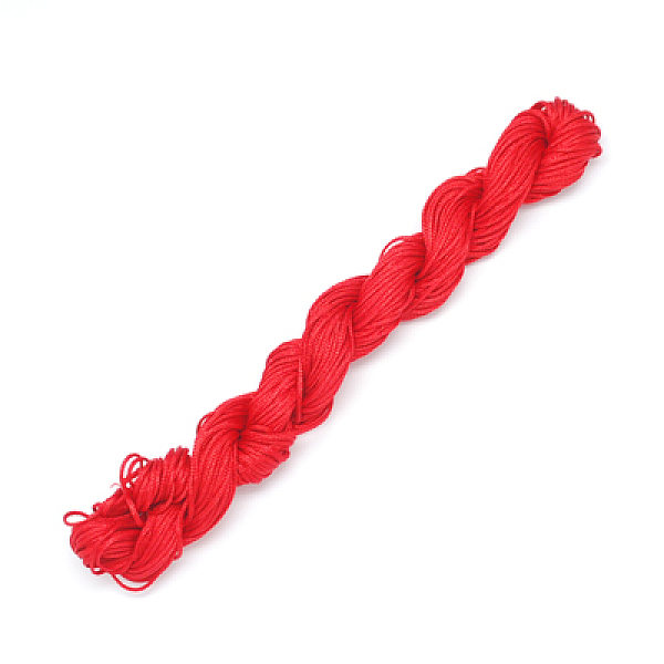 

PandaHall Nylon Thread, Nylon Jewelry Cord for Custom Woven Bracelets Making, FireBrick, 2mm, about 13.12 yards(12m)/bundle, 10bundles/bag..., Red