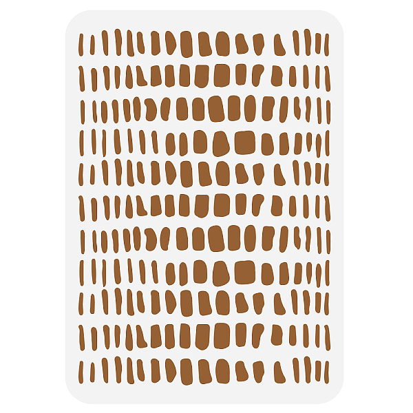 PandaHall FINGERINSPIRE Geometric Spots Painting Stencil 11.7x8.3 inch Large Plastic Crocodile Skin Stencils Irregular Square Shape Art...