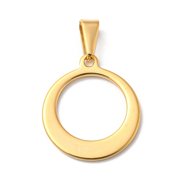 

PandaHall 304 Stainless Steel Pendants, Round Ring, Golden, 23.5x20.5x1.5mm, Hole: 3x6.5mm 304 Stainless Steel Ring