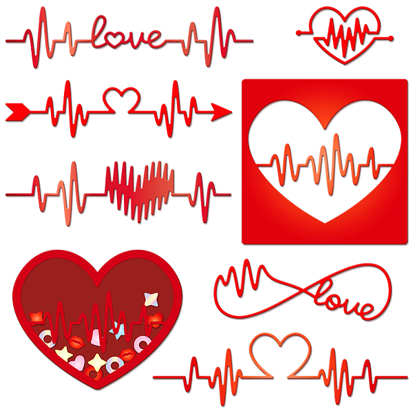 

PandaHall Valentine's Day Carbon Steel Cutting Dies Stencils, for DIY Scrapbooking, Photo Album, Decorative Embossing Paper Card, Stainless...