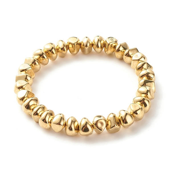 

PandaHall Nuggets CCB Plastic Beads Stretch Bracelet for Girl Women, Gold, Inner Diameter: 2-1/8 inch(5.4cm) Plastic Gold