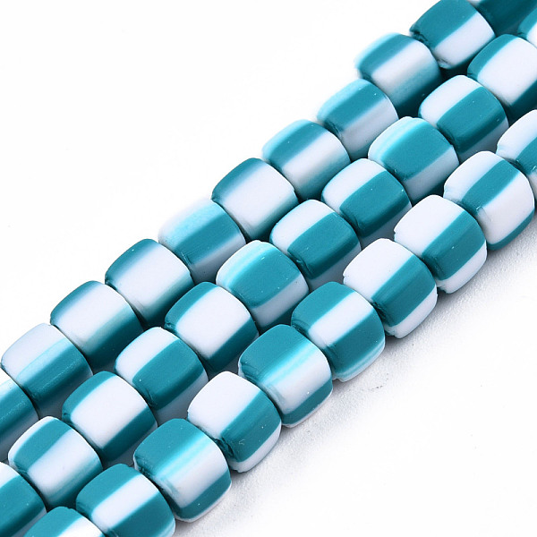 

PandaHall Handmade Polymer Clay Beads Strands, Cube, Dark Turquoise, 5x5x4.5mm, Hole: 2mm, about 85~86pcs/strand, 15.83 inch~16.06 inch...