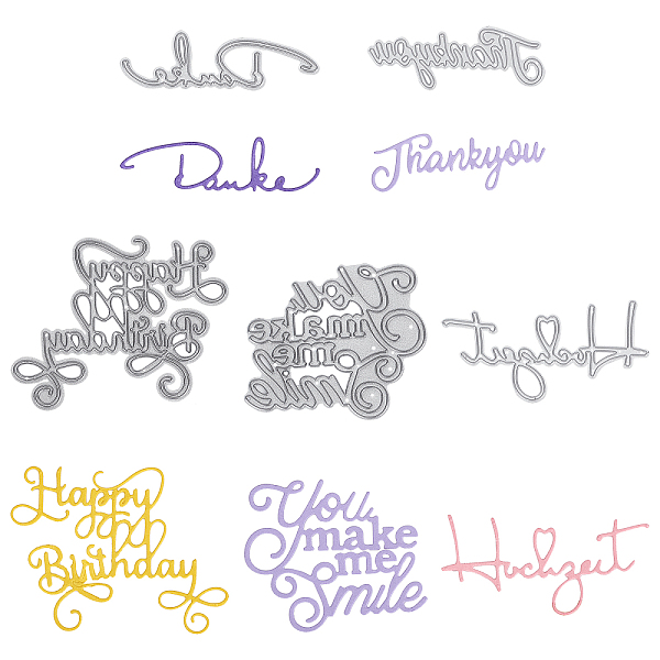 

PandaHall Gorgecraft Word Frame Metal Cutting Dies Stencils, for DIY Scrapbooking/Photo Album, Decorative Embossing DIY Paper Card, Matte...