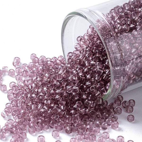 

PandaHall TOHO Round Seed Beads, Japanese Seed Beads, (6) Transparent Light Amethyst, 11/0, 2.2mm, Hole: 0.8mm, about 5555pcs/50g Glass..., Purple