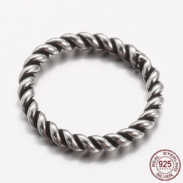 

PandaHall 925 Thailand Sterling Silver Round Rings, Soldered Jump Rings, Closed Jump Rings, Antique Silver, 6.5x0.8mm Sterling Silver Ring