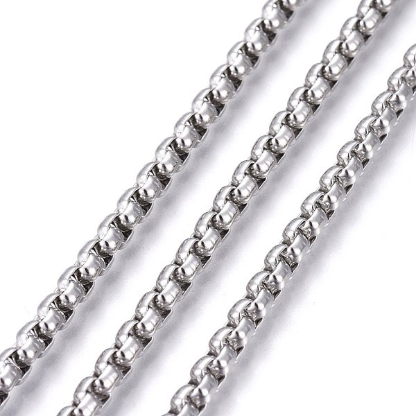 

PandaHall 304 Stainless Steel Box Chains, Unwelded, Stainless Steel Color, 6mm, Link: 6x5x3.5mm 304 Stainless Steel