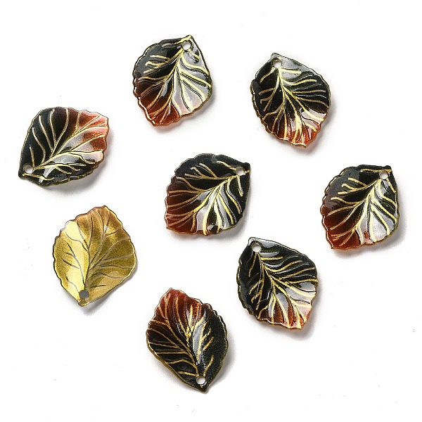 

PandaHall Acrylic Pendants, Leaf, Coffee, 24~25x18~19x3~4mm, Hole: 1~1.4mm Acrylic Leaf Brown