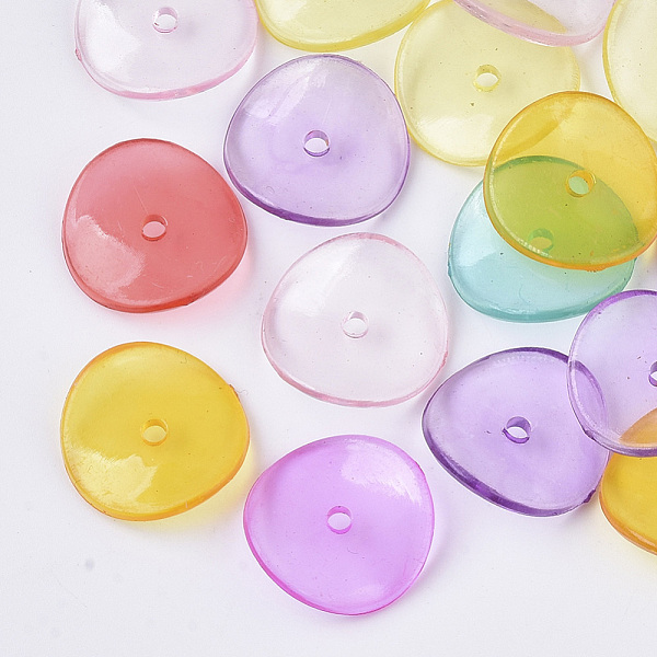 

PandaHall Transparent Acrylic Beads, Twisted Disc, Mixed Color, 15x2mm, Hole: 1.8mm Acrylic Disc Multicolor