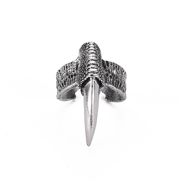 

PandaHall Men's Alloy Cuff Finger Rings, Open Rings, Cadmium Free & Lead Free, Antique Silver, US Size 8 1/2(18.5mm) Alloy