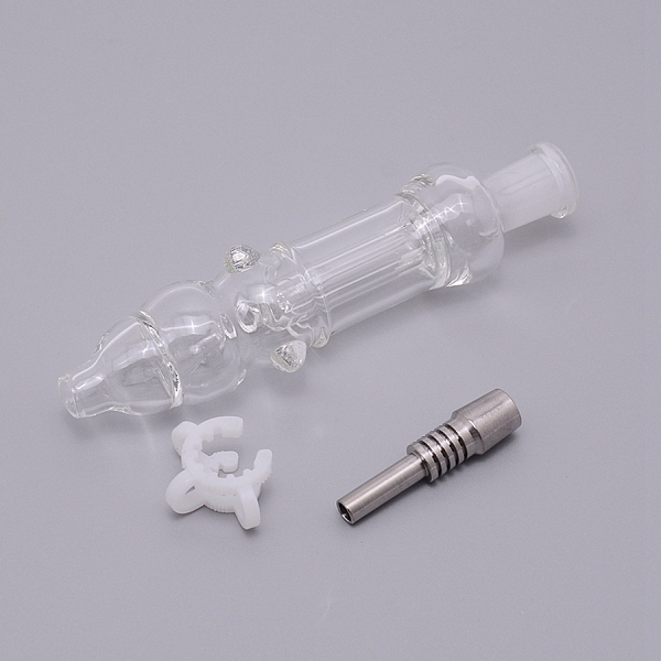

PandaHall Glassware Set, PVC Accessories, Clear, 115x25mm, Hole: 7mm Glass Clear