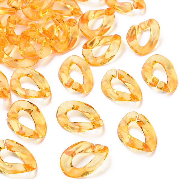 

PandaHall Transparent Acrylic Linking Rings, Quick Link Connectors, for Cable Chains Making, Twisted Oval, Orange, 23.5x16.5x4.5mm, Inner...