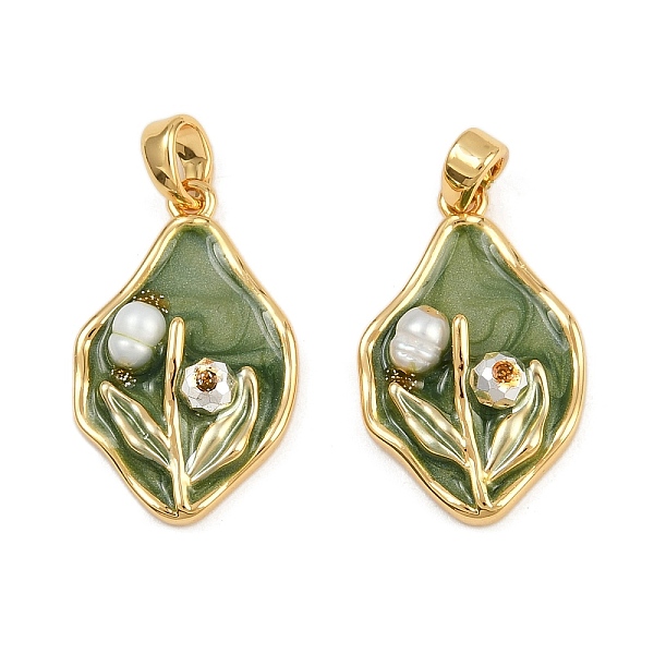 Brass Enamel Pendants