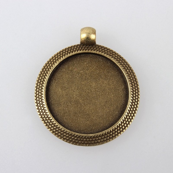 

PandaHall Vintage Tibetan Style Alloy Pendant Cabochon Bezel Settings, Cadmium Free & Nickel Free & Lead Free, Antique Bronze, Flat Round...