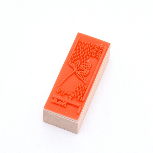 

PandaHall Wooden Stamps, with Rubber, Rectangle, Flower Pattern, 55x22x19mm Wood Orange