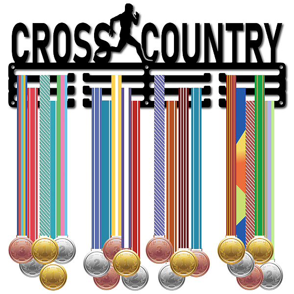 

PandaHall CREATCABIN Cross Country Medal Holder Medal Hanger Display Rack Sports Metal Hanging Athlete Awards Iron Wall Mount Decor over 60..., Black