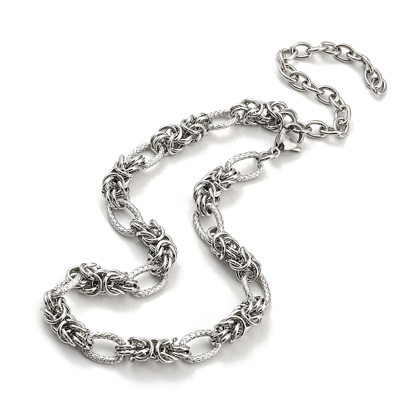 

PandaHall 304 Stainless Steel Byzantine Chain Necklaces, Stainless Steel Color, 12.76 inch(32.4cm) 304 Stainless Steel