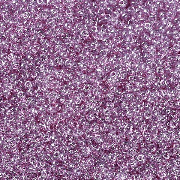 

PandaHall MIYUKI Round Rocailles Beads, Japanese Seed Beads, 11/0, (RR3509) Transparent Light Rose Luster, 2x1.3mm, Hole: 0.8mm, about..., Purple