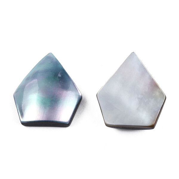 

PandaHall Natural Turbo Cornulus/Top Shells Cabochons, with Acrylic and Black Lip Shell, Diamond Shape, Sky Blue, 18.5x16.5x4.5~5.5mm Black...