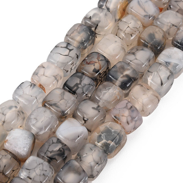 

PandaHall Natural Agate Beads Strands, Dyed & Heated, Cube, Dark Gray, 5~8x4~8x4~6mm, Hole: 1.2mm, about 50pcs/strand, 14.76 inch(37.5cm)...