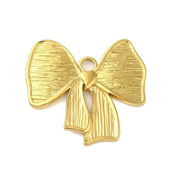 

PandaHall Ion Plating(IP) 304 Stainless Steel Pendants, Bowknot Charm, Real 18K Gold Plated, 26x28x2mm, Hole: 3mm 304 Stainless Steel...