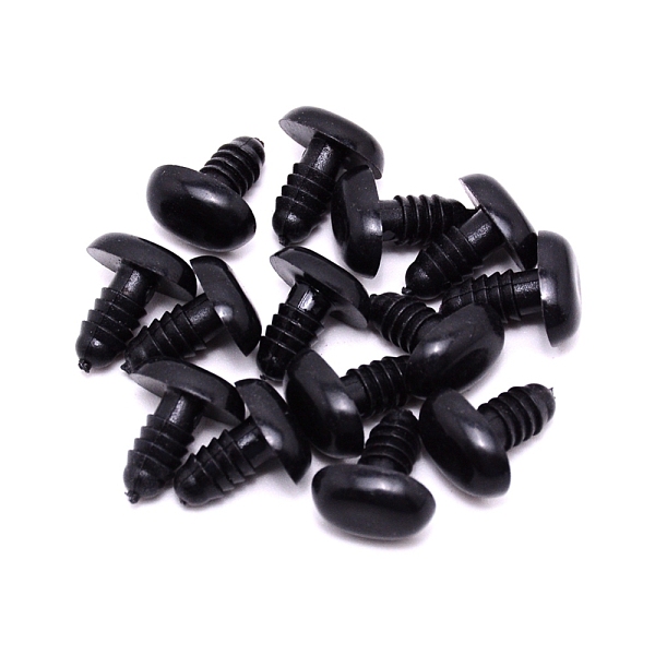 

PandaHall Plastic Doll Eyes, Craft Eyes, for Crafts, Crochet Toy and Stuffed Animals, Oval, Black, 15x11mm, Pin: 5.5mm Plastic Oval Black