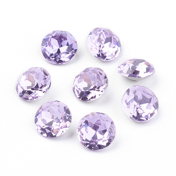 Pointed Back & Back Plated Glass Rhinestone Cabochons