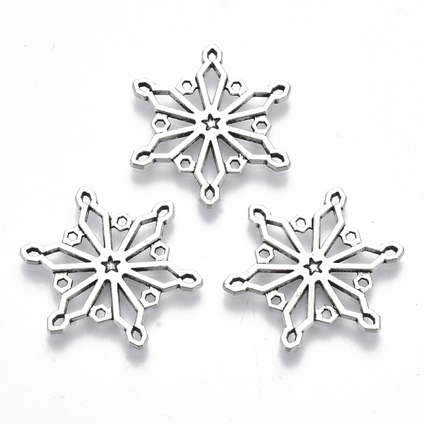 

PandaHall Tibetan Style Alloy Pendants, Lead Free & Cadmium Free, Snowflake, Antique Silver, 25x22x1.5mm, Hole: 0.7mm, about 350pcs/500g...