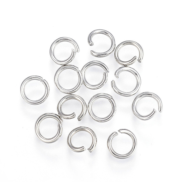

PandaHall 304 Stainless Steel Jump Rings, Open Jump Rings, Stainless Steel Color, 18 Gauge, 6x1mm, Inner Diameter: 4mm 304 Stainless Steel
