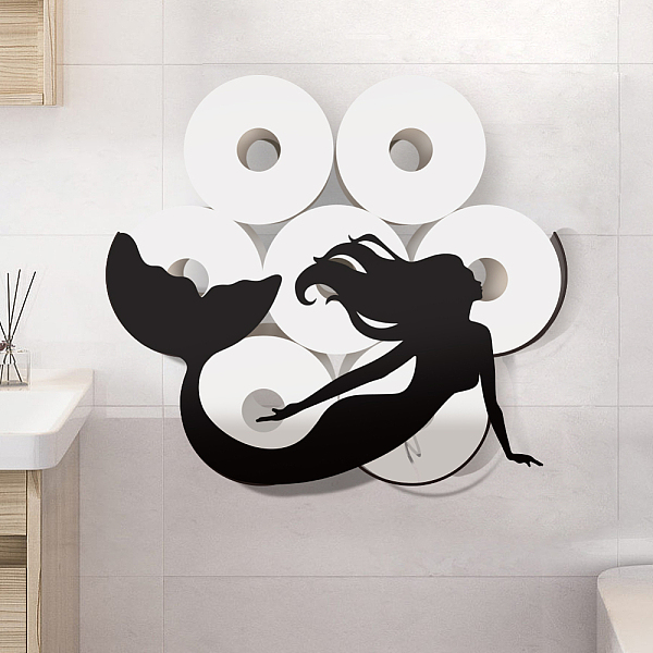 

PandaHall Iron Napkin Holder, Home Decorations, Mermaid, 346x115x200mm Iron Mermaid
