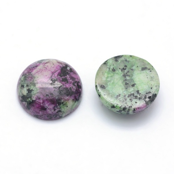 

PandaHall Natural Ruby in Zoisite Cabochons, Half Round, 4x2~4mm Ruby in Zoisite Half Round