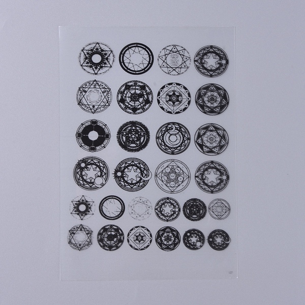 

PandaHall Filler Stickers(No Adhesive on the back), for UV Resin, Epoxy Resin Jewelry Craft Making, Geometric Pattern, 150x100x0.1mm Plastic..., Multicolor